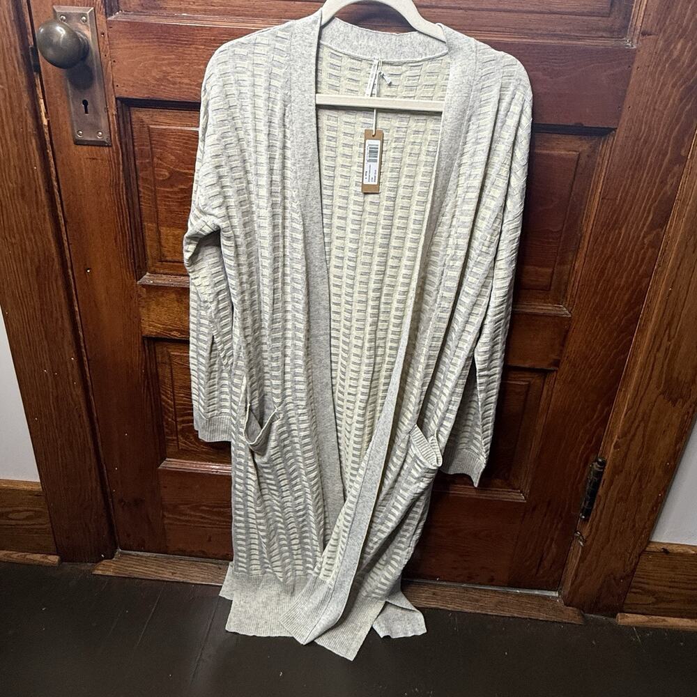 NWT Hello Nite Heather Limoncé Glow Long Waffle Knit Cardigan Size S — Duster